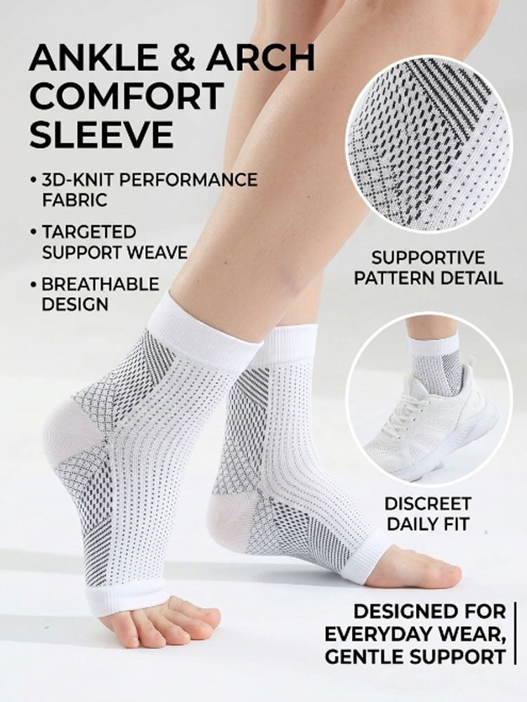 Compression Sleeve Calf - Düz Beyaz Baldır Kılıfları Elastik Spor