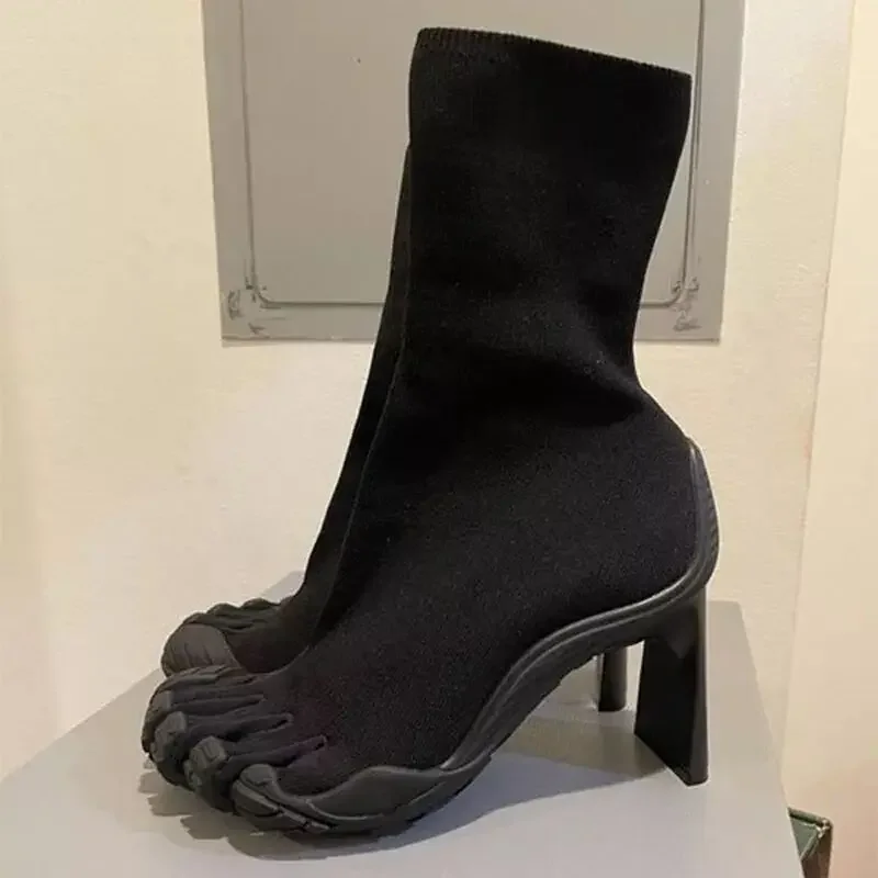 Toe Sock Split - Beş Parmaklı Moda Roman Kadın Botları