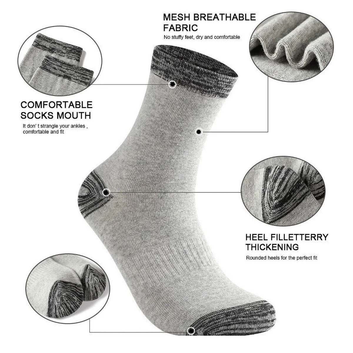 1/5 çift erkek atletik çorapla - Athletic Sock Cushion incelemesi ve fiyatı