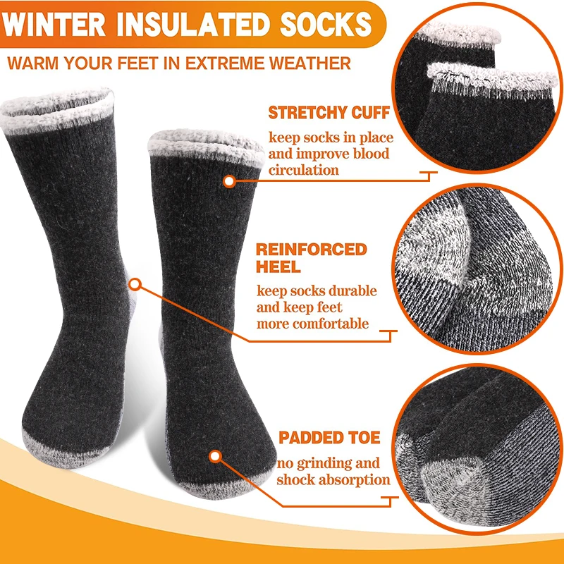 3 çift yüksek kaliteli kalınla - Thermal Sock Winter incelemesi ve fiyatı