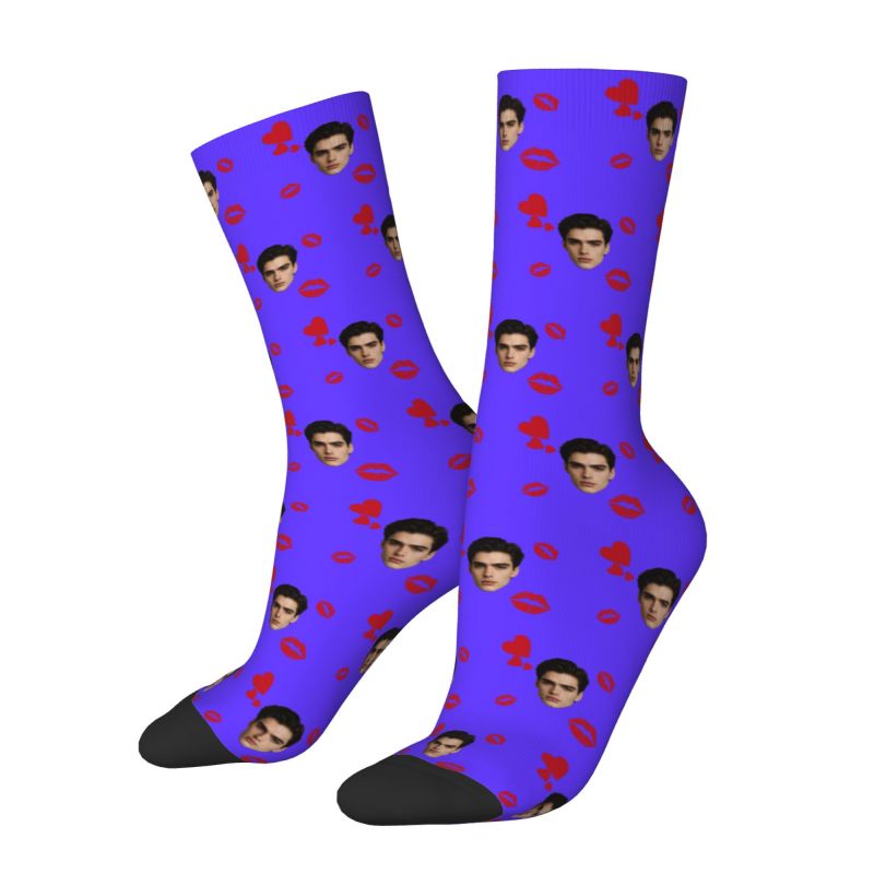 Özel Yüz Fotoğrafı Kalpli Erke - Dress Sock Men incelemesi ve fiyatı
