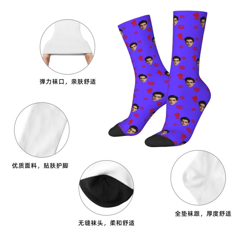 Özel Yüz Fotoğrafı Kalpli Erke - Dress Sock Men incelemesi ve fiyatı