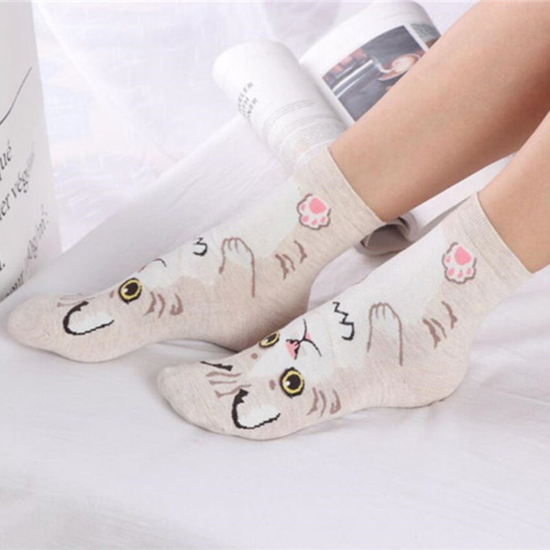 5 çift/paket komik karikatür k - Cotton Crew Sock Pack incelemesi ve fiyatı